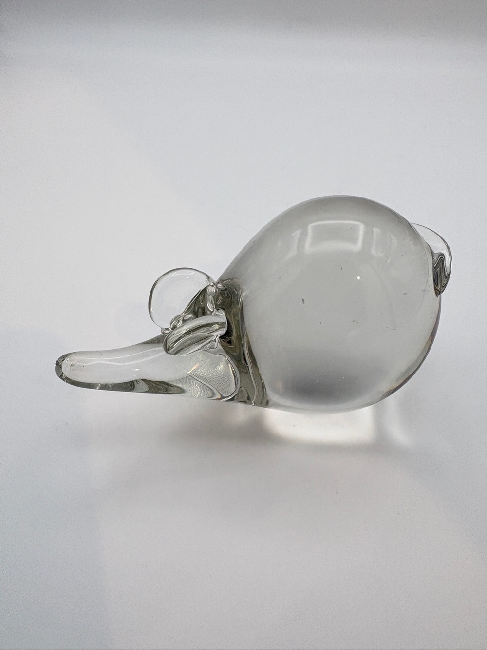Clear Glass Mouse Figurine Paperweight Minimalist Decor